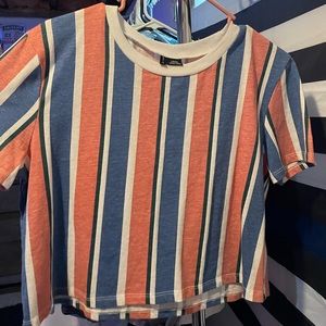 womens striped crop top